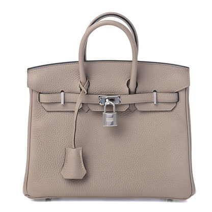 Hermes Togo Horseshoe Birkin 25 Gris Tourterelle Black 1 of 8