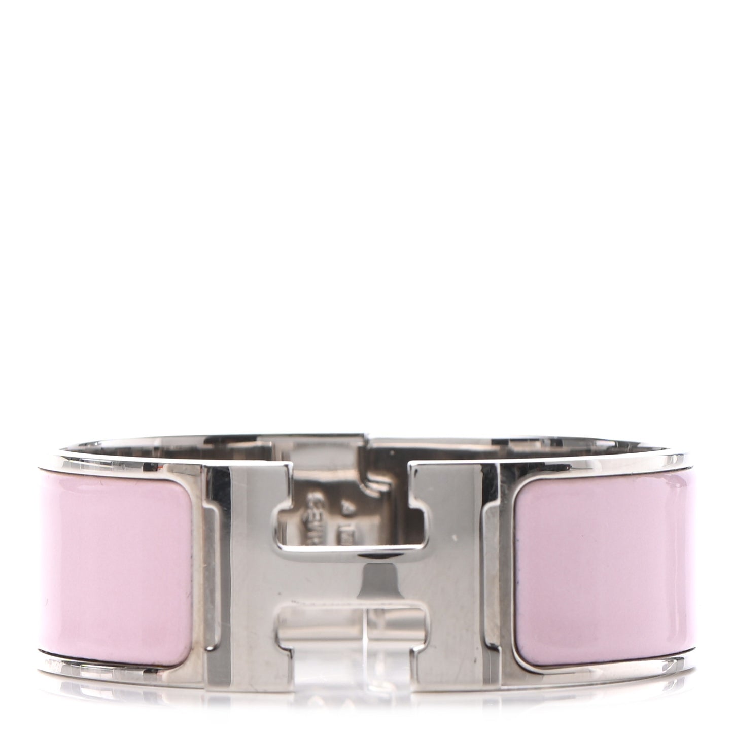 Enamel Wide Clic Clac H Bracelet PM Rose Dragee