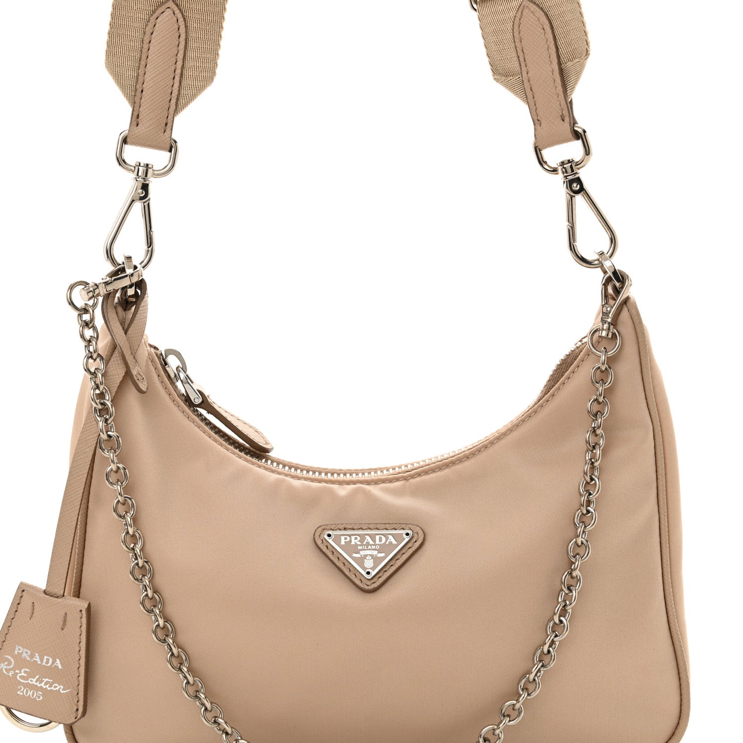 Re-Nylon Saffiano Re-Edition 2005 Shoulder Bag Deserto