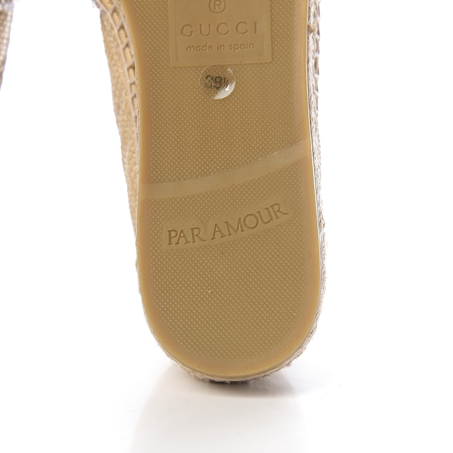 Gucci Straw Elaphe Matelasse GG Marmont Espadrilles 38.5 Natural Cream Brown 9 of 11
