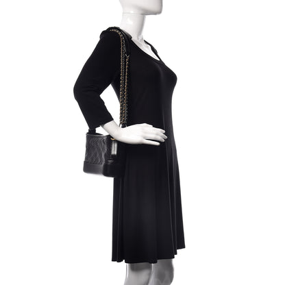 Chanel Aged Calfskin Quilted Small Gabrielle Hobo Black 2 of 10