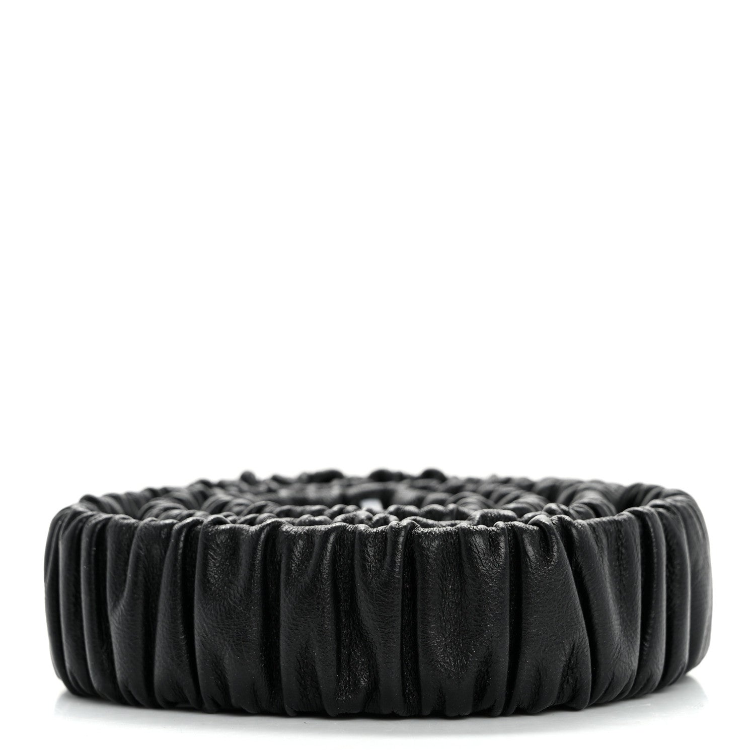 Chanel Lambskin Ruched Turn Lock CC Belt 85 34 Black 2 of 4