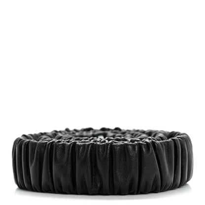 Chanel Lambskin Ruched Turn Lock CC Belt 85 34 Black 2 of 4