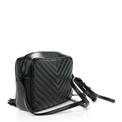 Saint Laurent Calfskin Matelasse Monogram Monochrome Lou Camera Bag Black 3 of 10