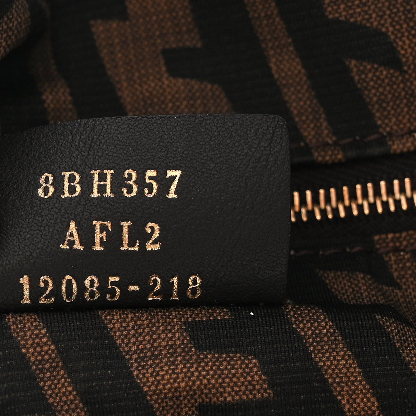 X SARAH COLEMAN Fabric Jacquard Vitello King FF Vertigo Shopping Tote Bag Tobacco Moro Black