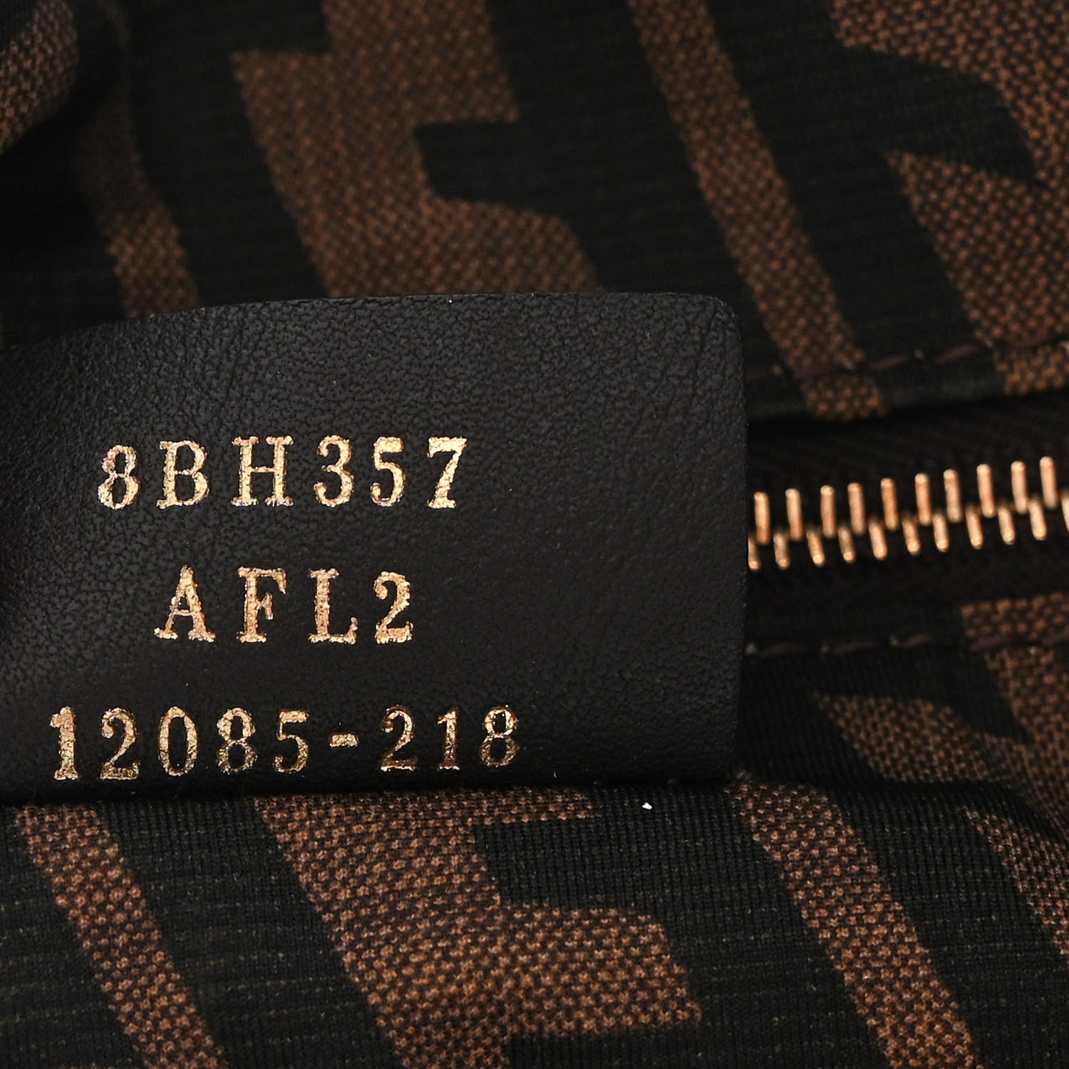 Fendi X SARAH COLEMAN Fabric Jacquard Vitello King FF Vertigo Shopping Tote Bag Tobacco Moro Black 7 of 11