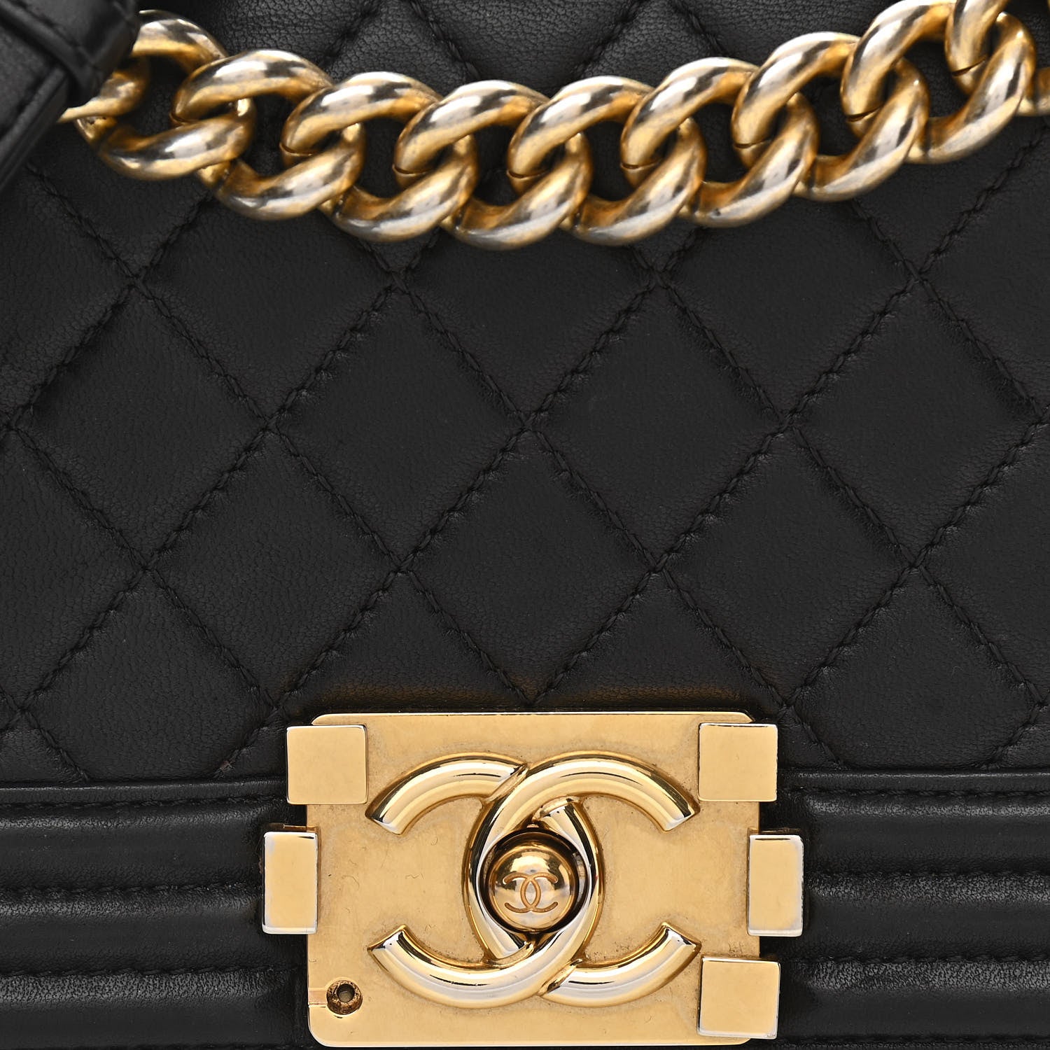 Chanel Lambskin Quilted Small Boy Flap Black 8 of 15