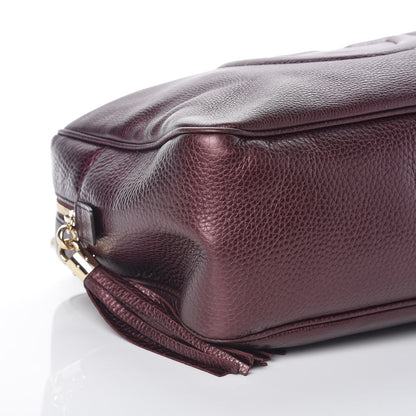 Gucci Metallic Cellarius Calfskin Medium Soho Bowler Classic Burgundy 5 of 10