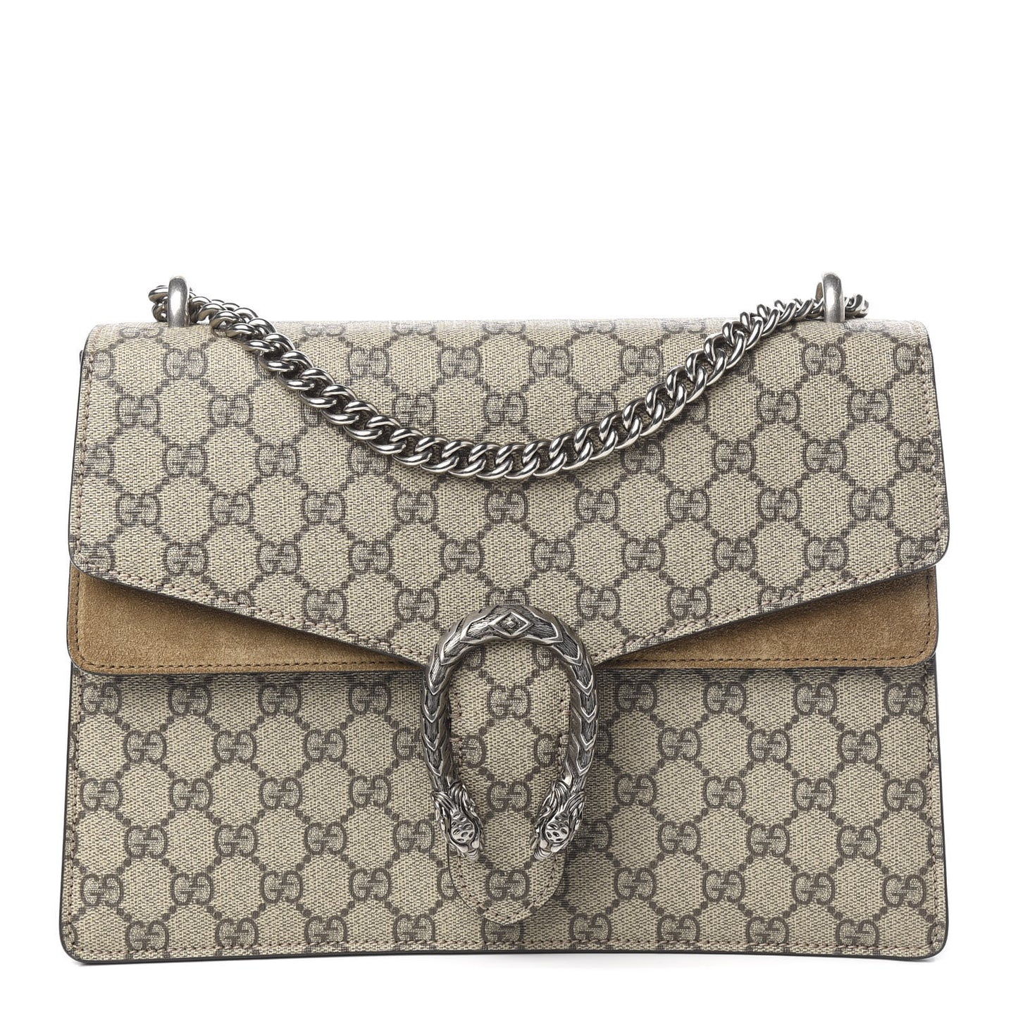 GG Supreme Monogram Medium Dionysus Shoulder Bag Taupe