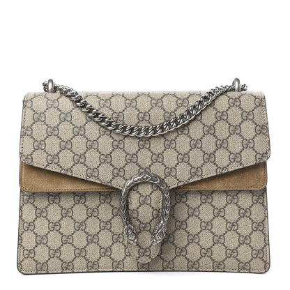 Gucci GG Supreme Monogram Medium Dionysus Shoulder Bag Taupe 1 of 10