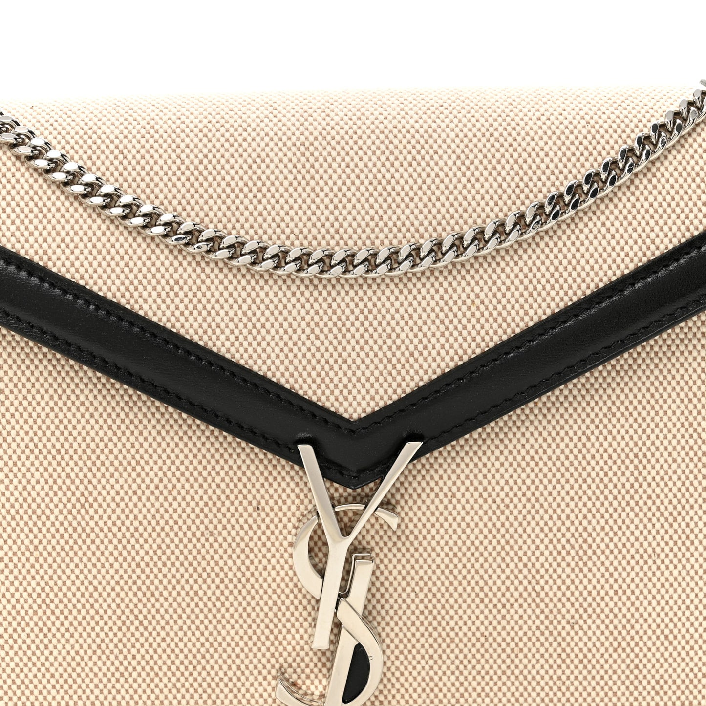 Canvas Calfskin Classic Monogram Cassandra Natural Black