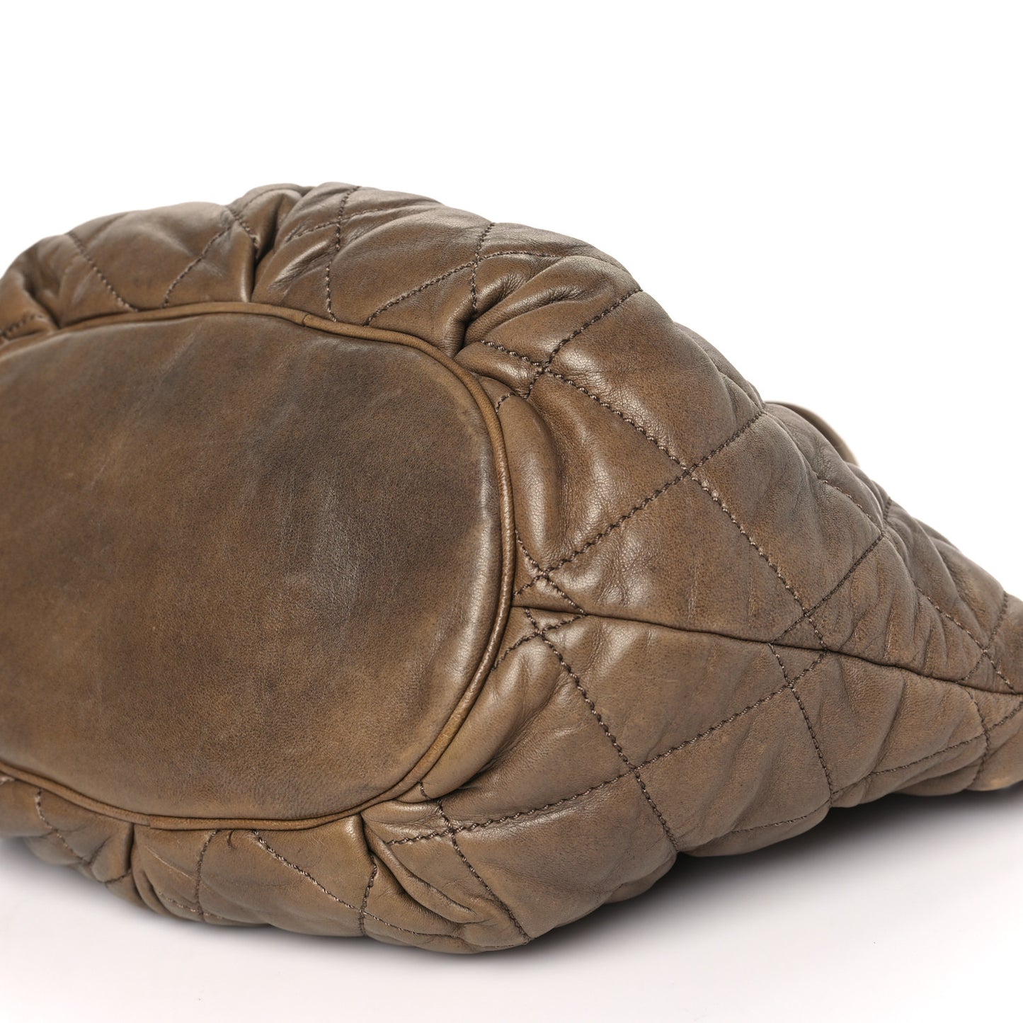 Lambskin Quilted Cloudy Bundle East West Tote Beige