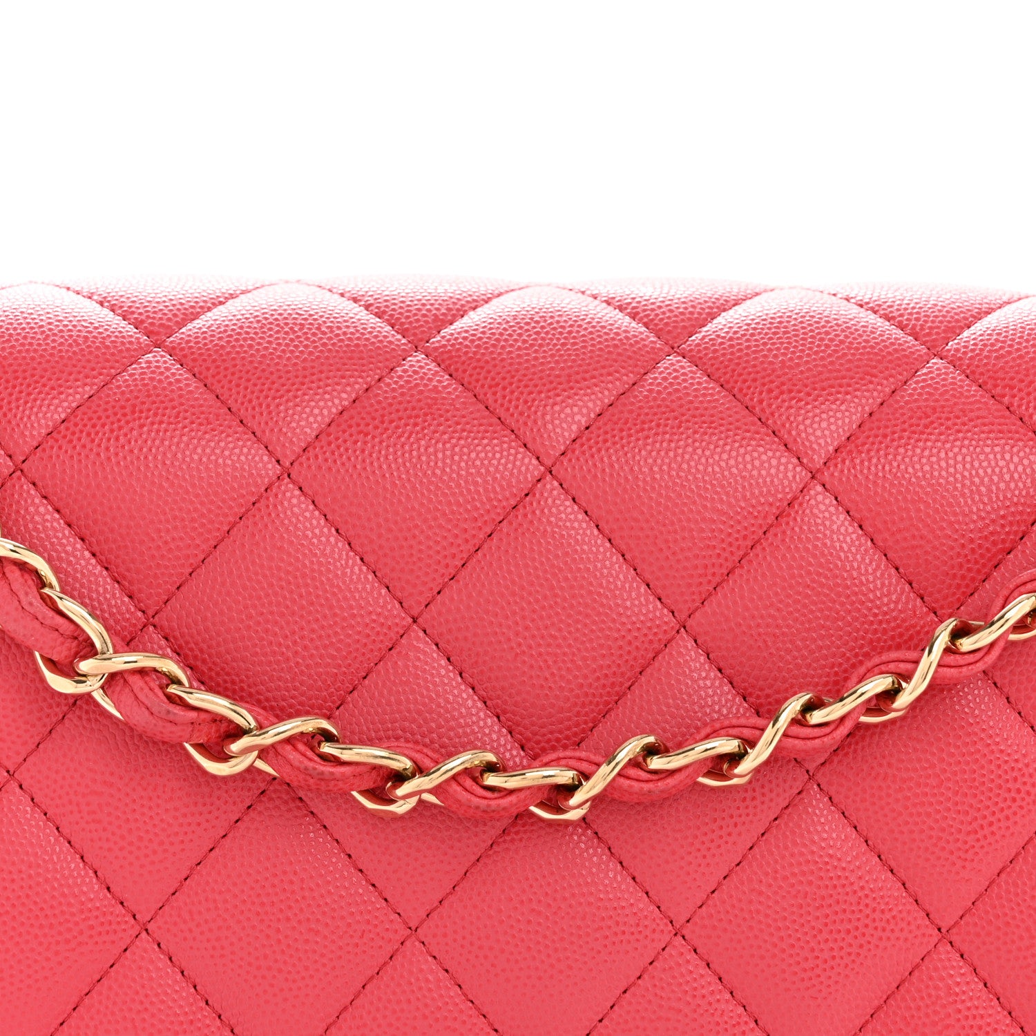 Chanel Caviar Quilted Jumbo Double Flap Dark Pink 8 of 11