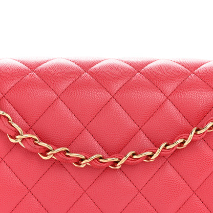 Chanel Caviar Quilted Jumbo Double Flap Dark Pink 8 of 11