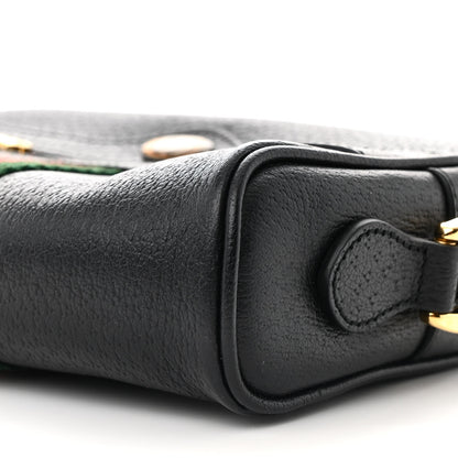 Gucci Calfskin Web Mini Ophidia Shoulder Bag Black 10 of 13