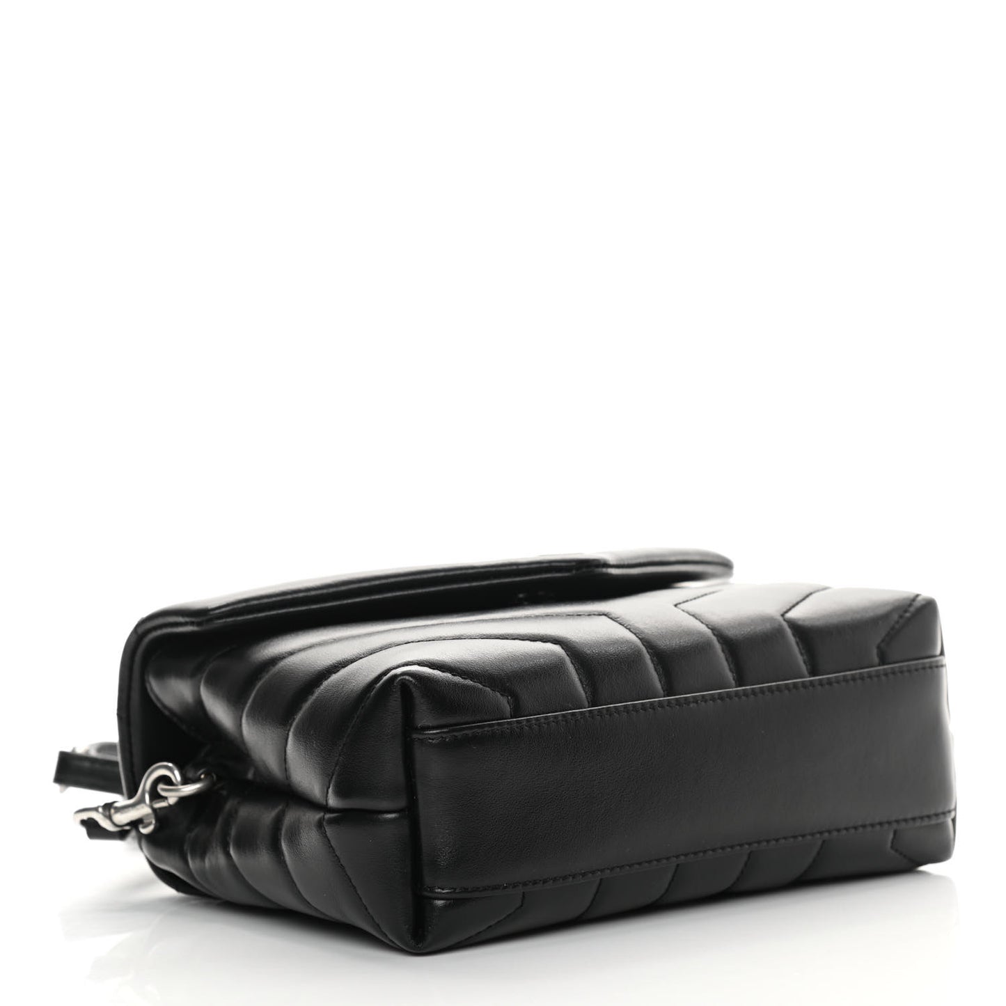 Calfskin Y Quilted Monogram Toy Loulou Crossbody Bag Black