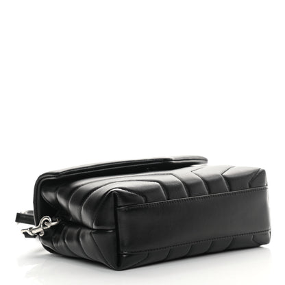 Saint Laurent Calfskin Y Quilted Monogram Toy Loulou Crossbody Bag Black 4 of 13