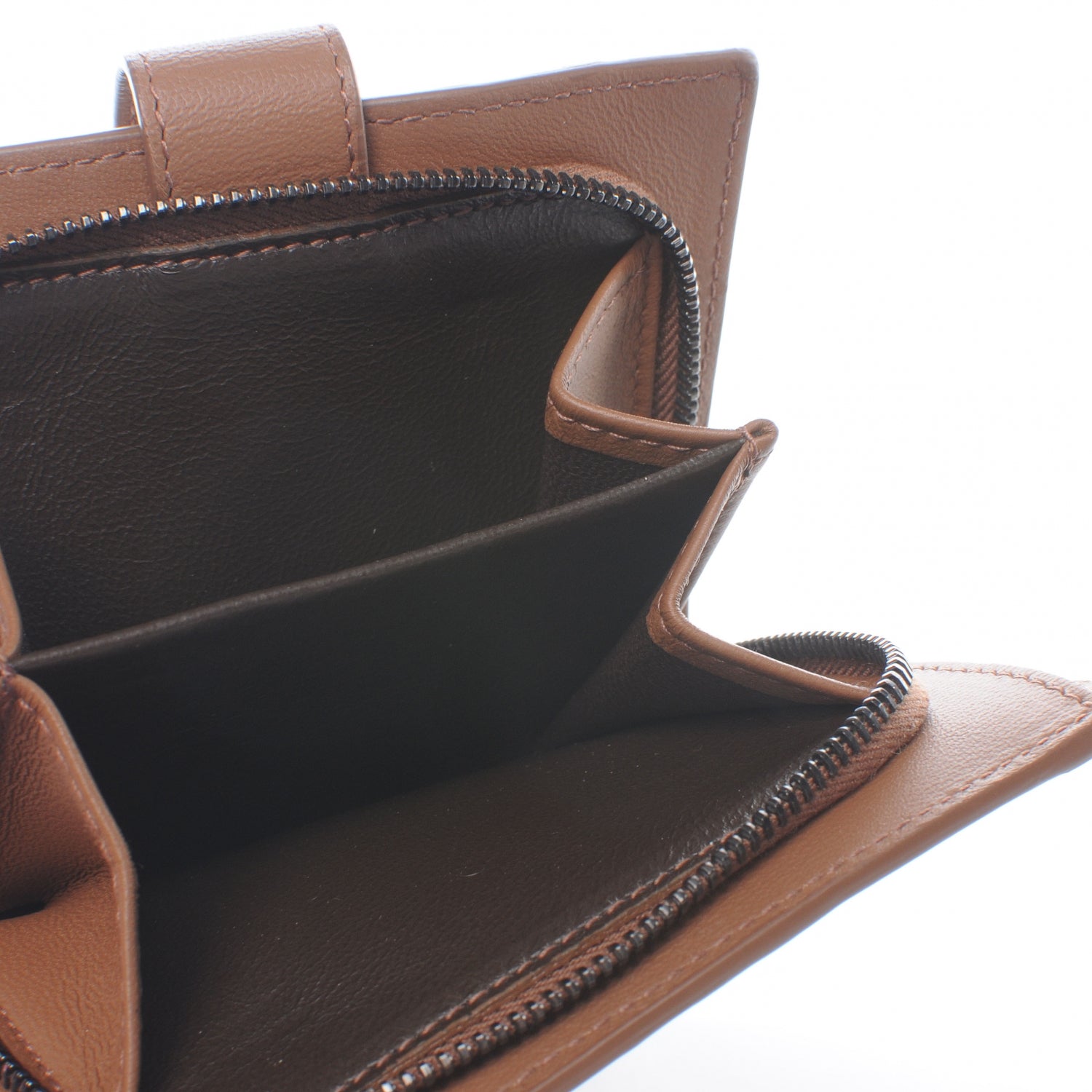 Bottega Veneta Nappa Intrecciato French Compact Wallet Noce 7 of 10