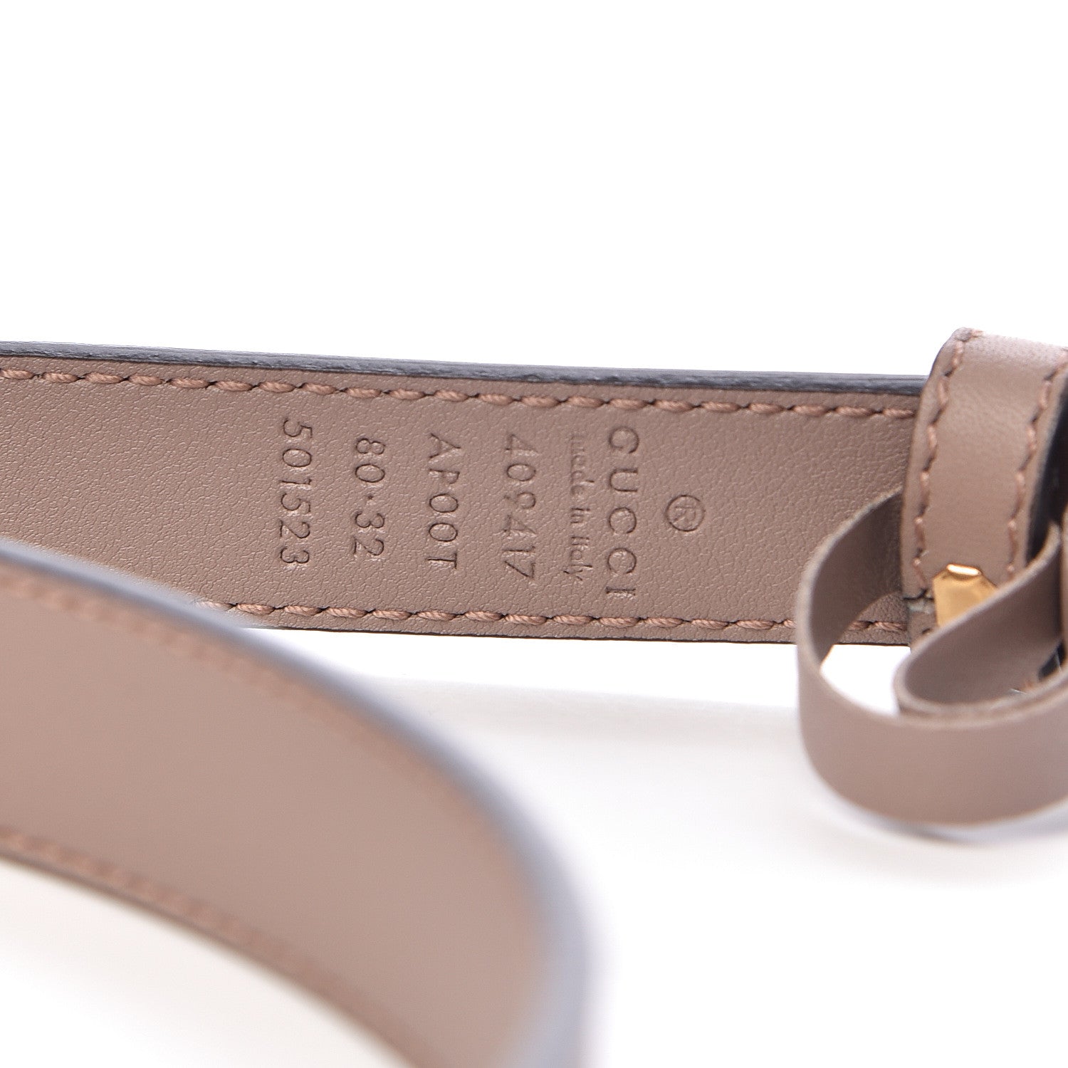 Gucci Calfskin Double G 20mm Belt 80 32 Porcelain Rose 4 of 7