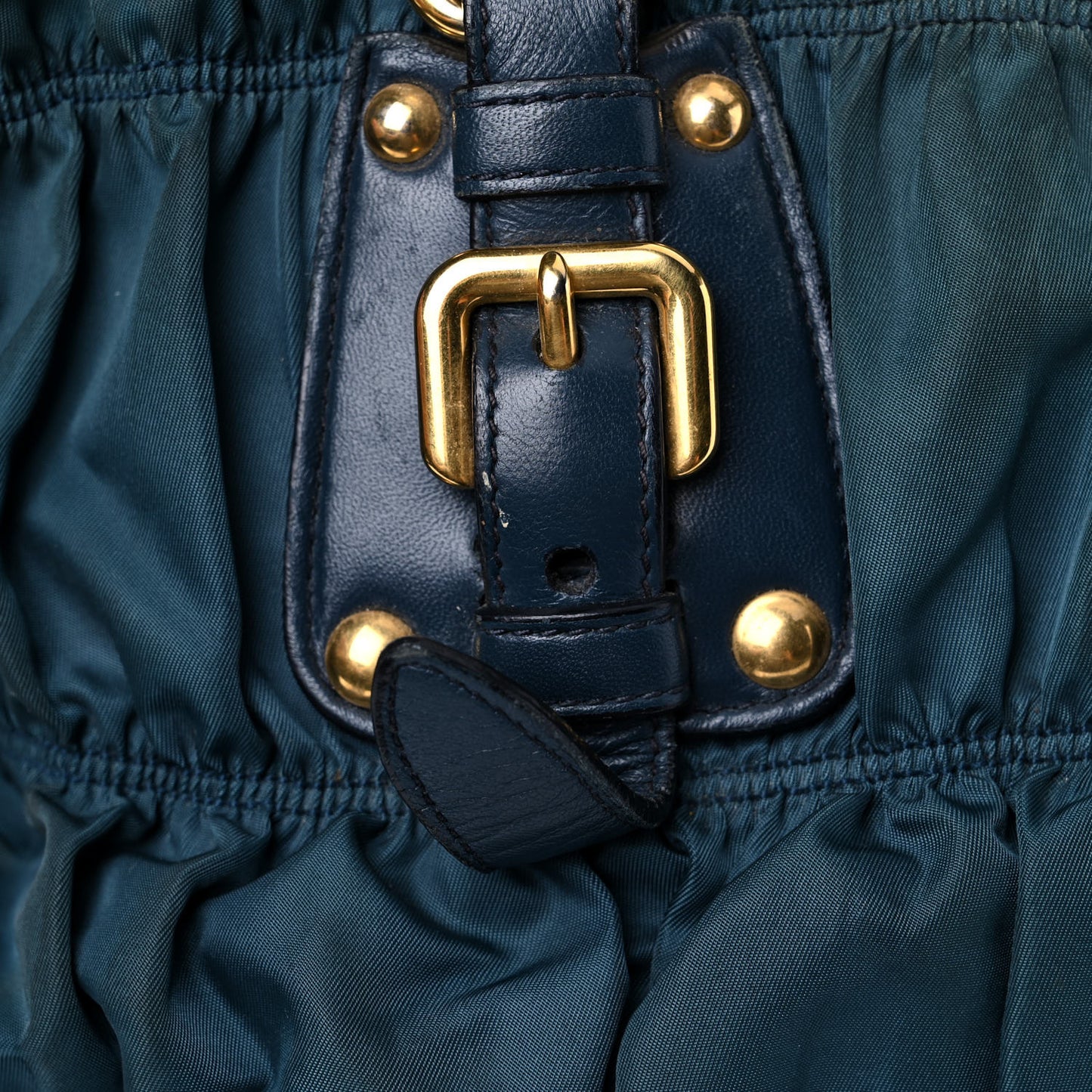 Tessuto Nylon Nappa Gaufre Shopping Satchel Baltico