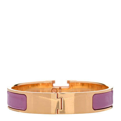 Hermes Enamel Narrow Clic Clac H Bracelet GM Rose Cendre 3 of 4