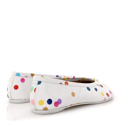 Maison Margiela Coated Canvas Confetti Printed New Ballerina Flats 39 White Multicolor 5 of 10