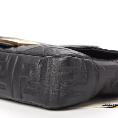 Fendi Nappa FF 1974 Embossed Baguette Black 7 of 9