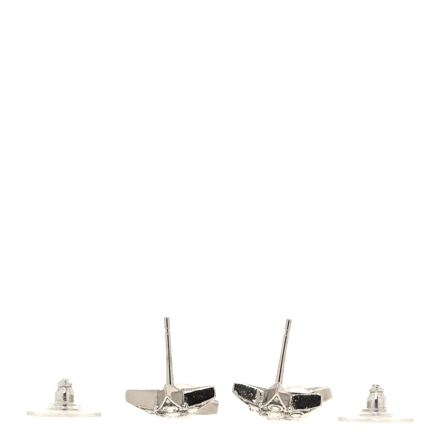 Crystal Pearl CC Star Drop Earrings Silver