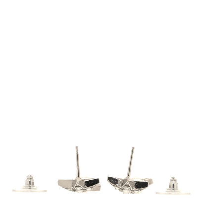 Chanel Crystal Pearl CC Star Drop Earrings Silver 3 of 4