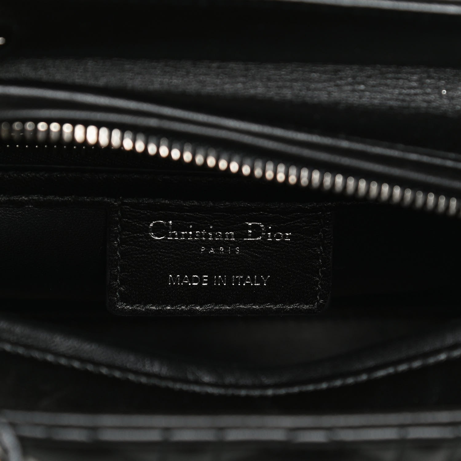 Christian Dior Lambskin Cannage Medium Lady Dior Crystal Strap Black 6 of 11