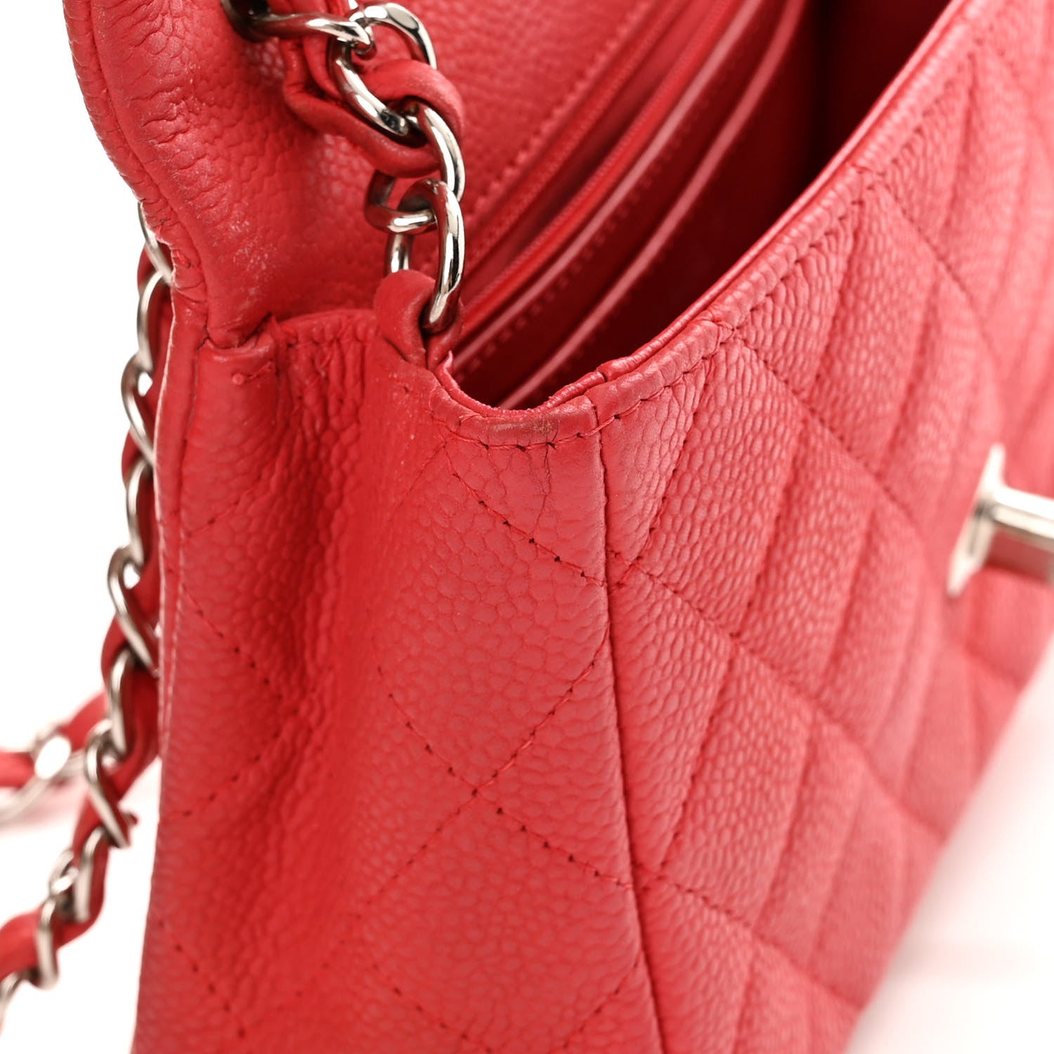 Chanel Iridescent Caviar Quilted Mini Rectangular Flap Dark Pink 16 of 16