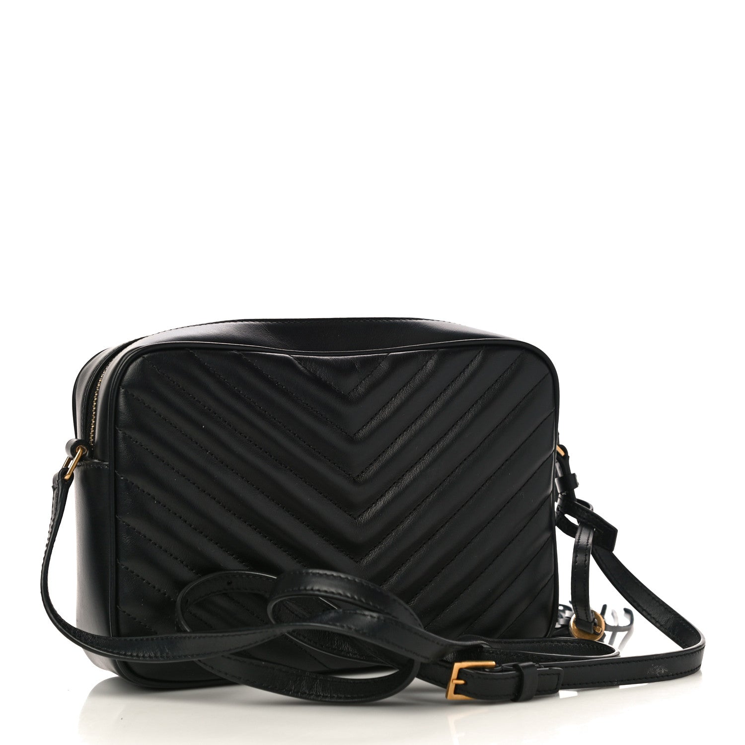 Saint Laurent Calfskin Matelasse Monogram Lou Camera Bag Black 2 of 11
