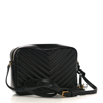 Saint Laurent Calfskin Matelasse Monogram Lou Camera Bag Black 2 of 11