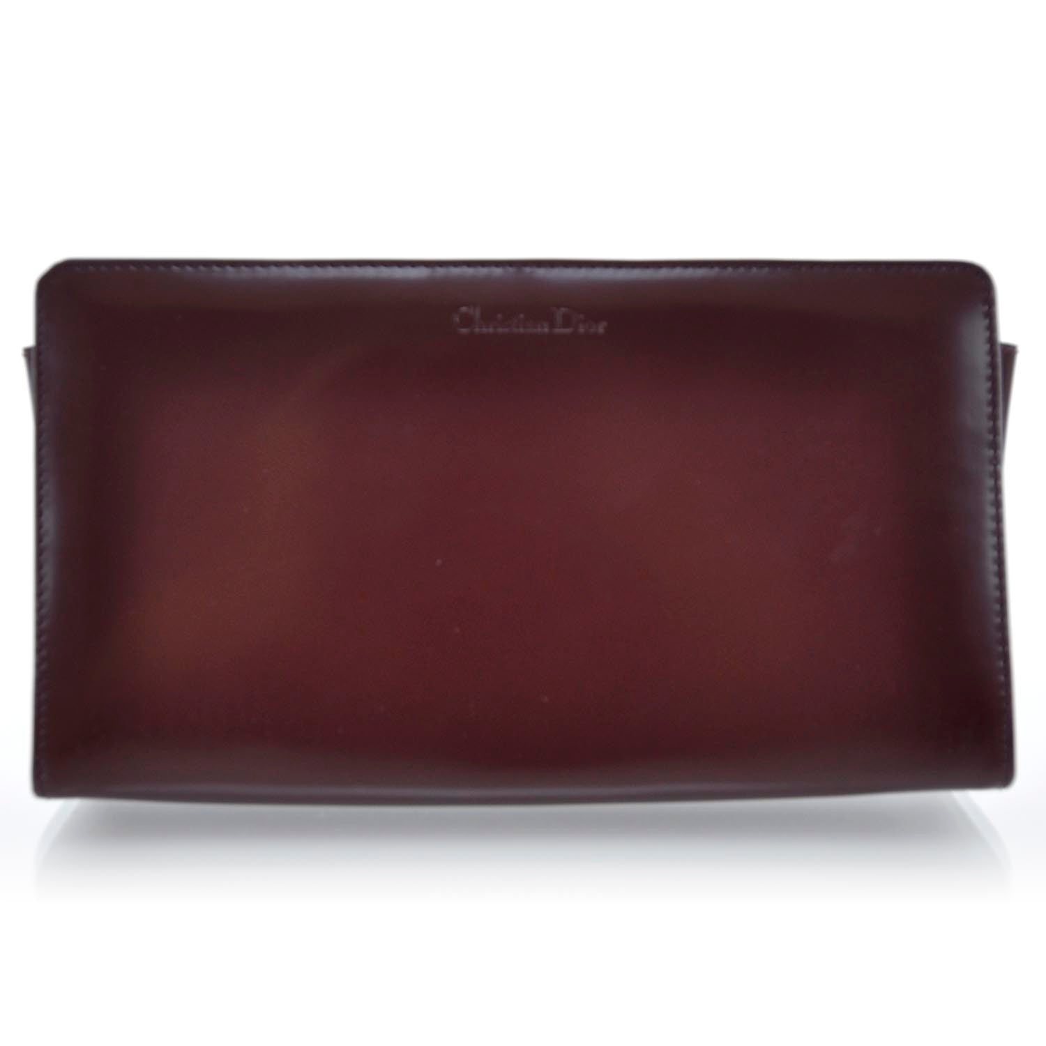 Christian Dior Leather Trousse Cosmetic Bag Rouge 1 of 11