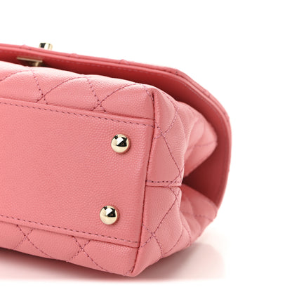 Chanel Caviar Quilted Mini Coco Handle Flap Pink 10 of 11