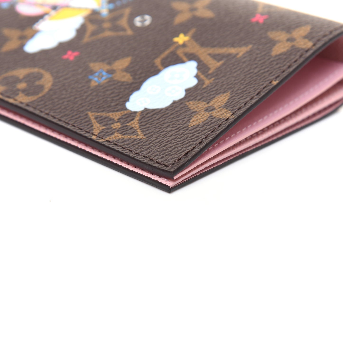 Monogram 2020 Christmas Animation Big Wheel Passport Cover Rose Ballerine