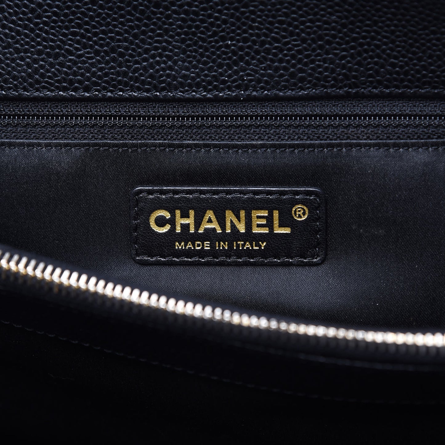 Caviar Quilted Grand Shopping Tote GST Black