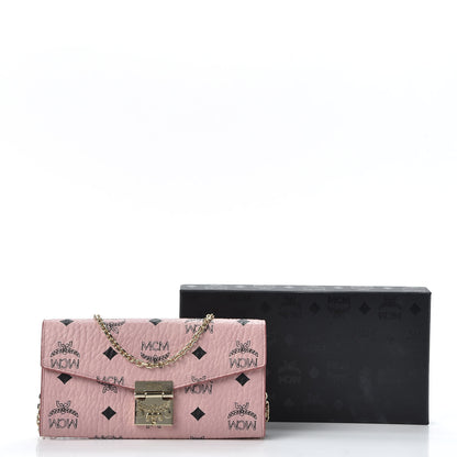 MCM Visetos Large Patricia Wallet On Chain Soft Pink 9 of 9