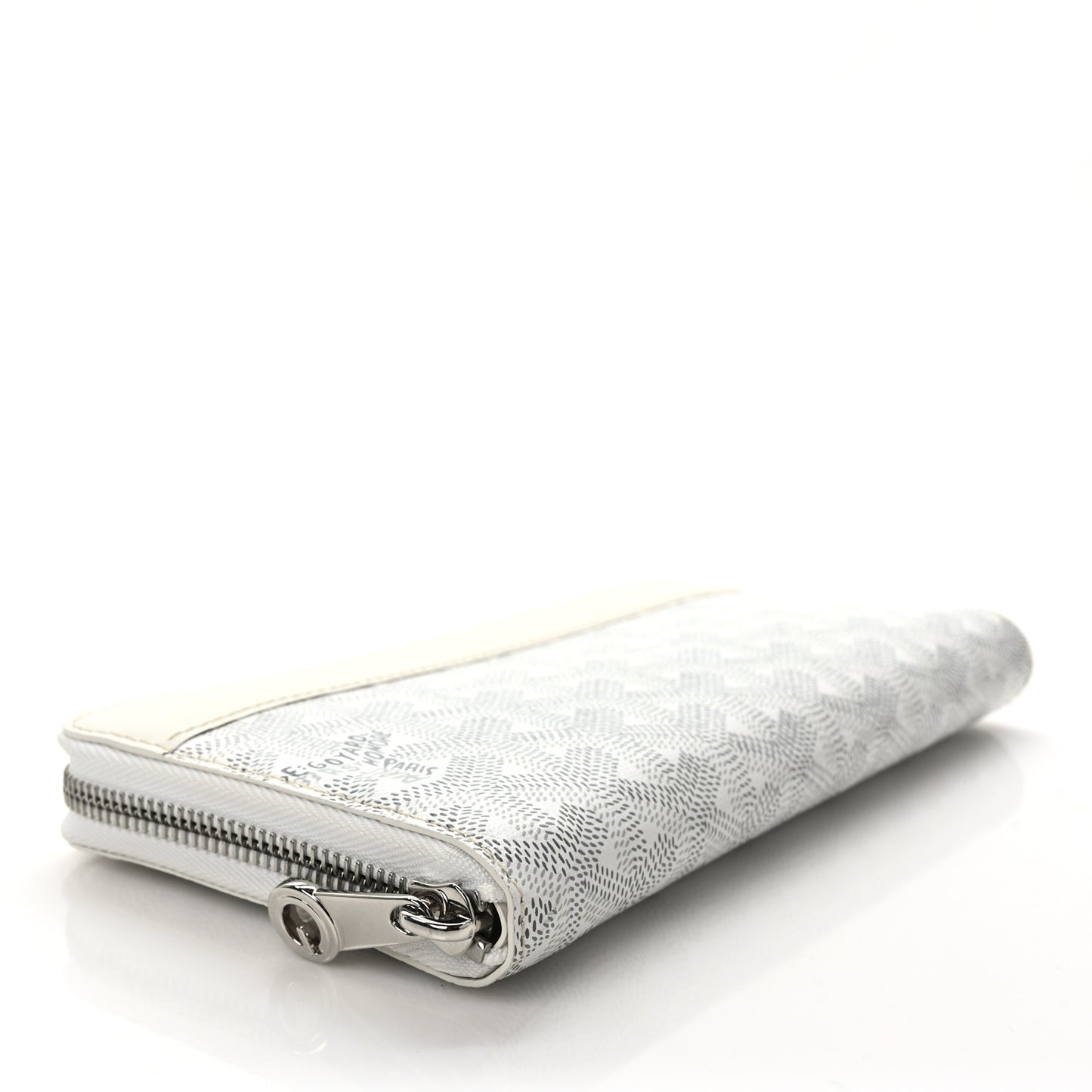 Goyardine Matignon Zip Around GM Wallet White