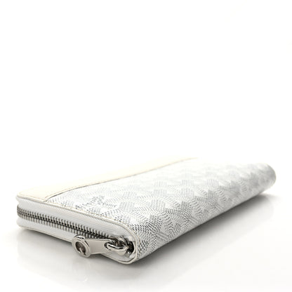 Goyard Goyardine Matignon Zip Around GM Wallet White 4 of 7