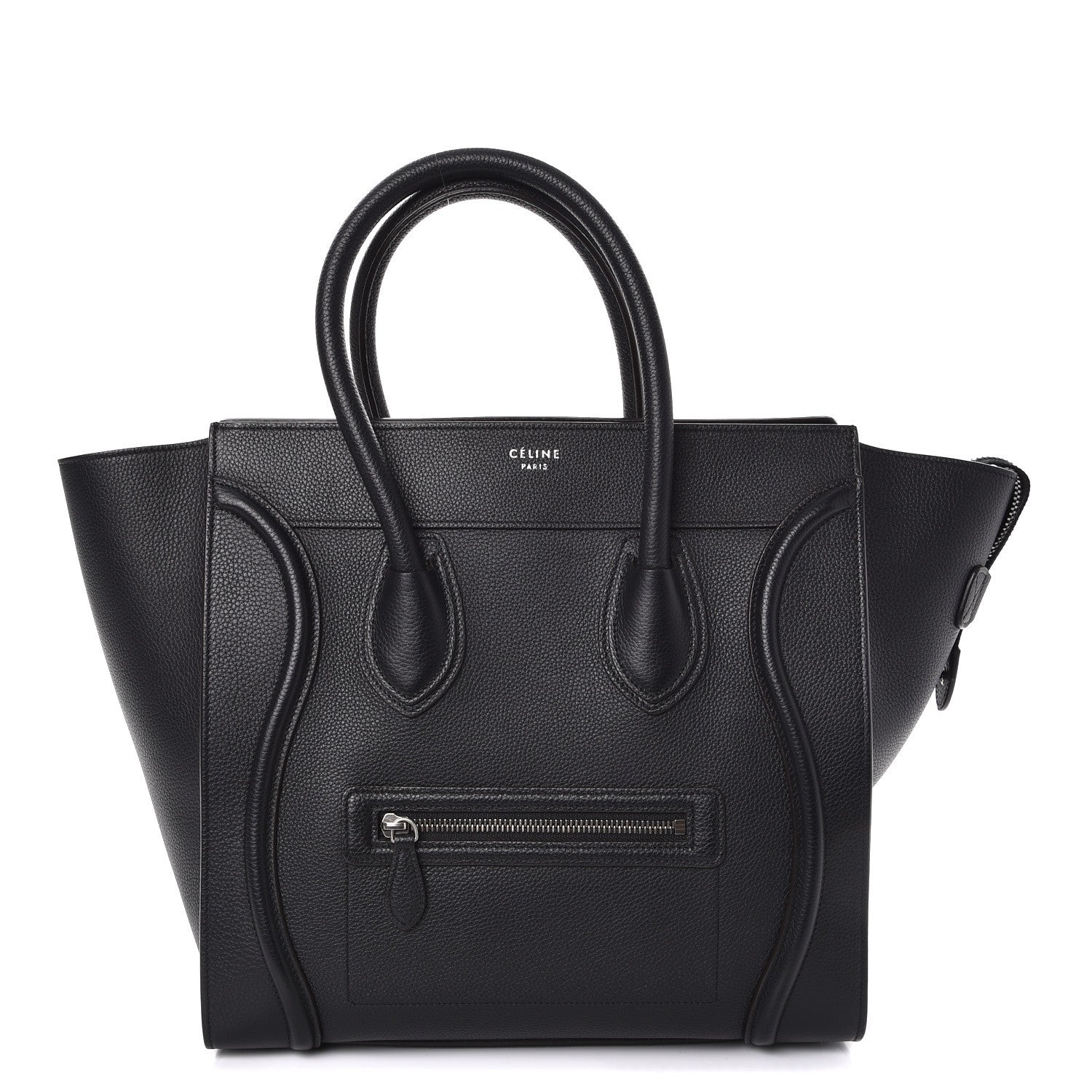 Celine Drummed Calfskin Mini Luggage Black 1 of 9