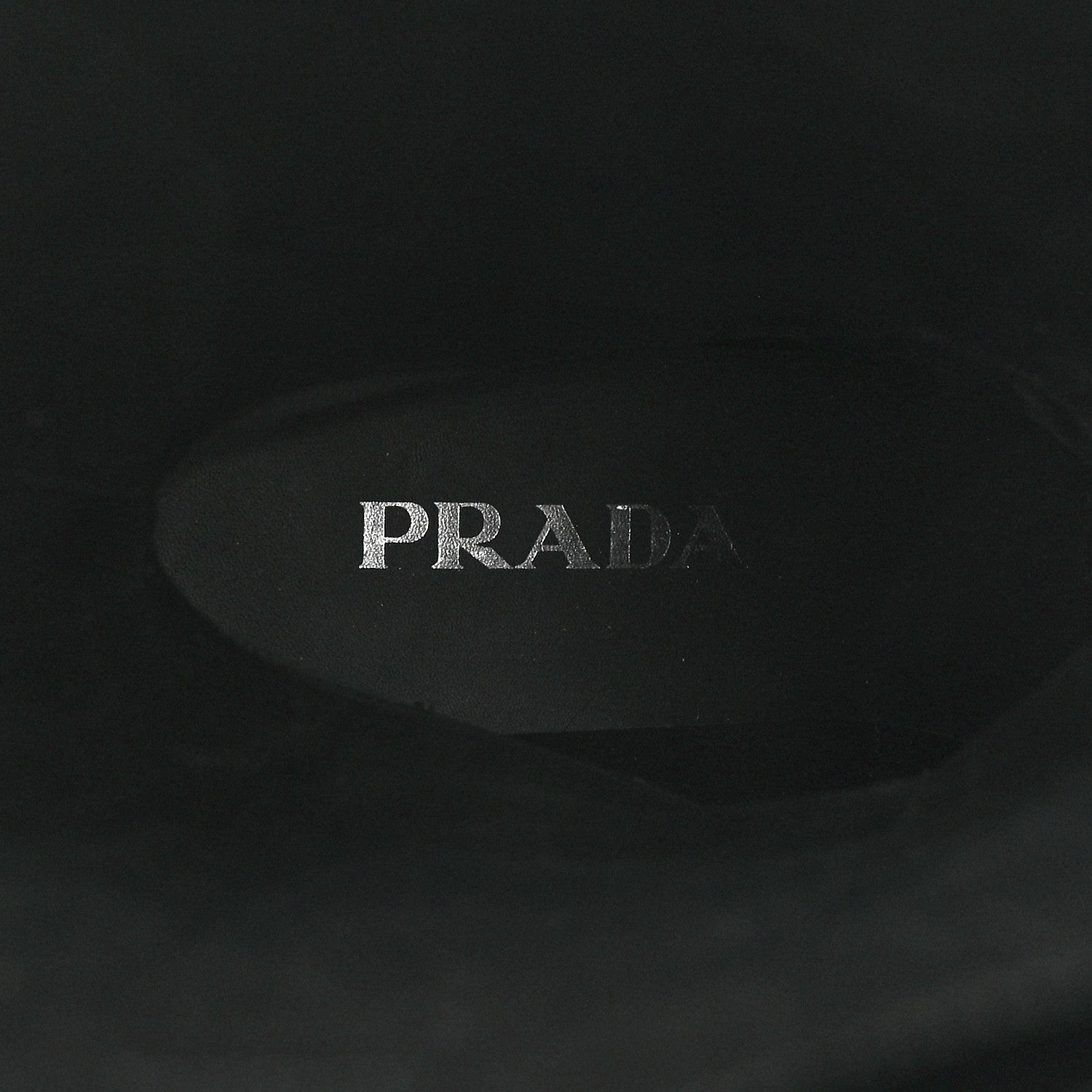 Prada Spazzolato Metal Triangle Logo 55mm Riding Boots 37 Black 7 of 16
