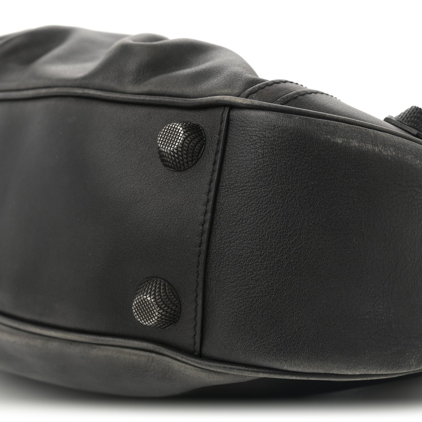 Used Calfskin Small Le Cagole Shoulder Bag Black