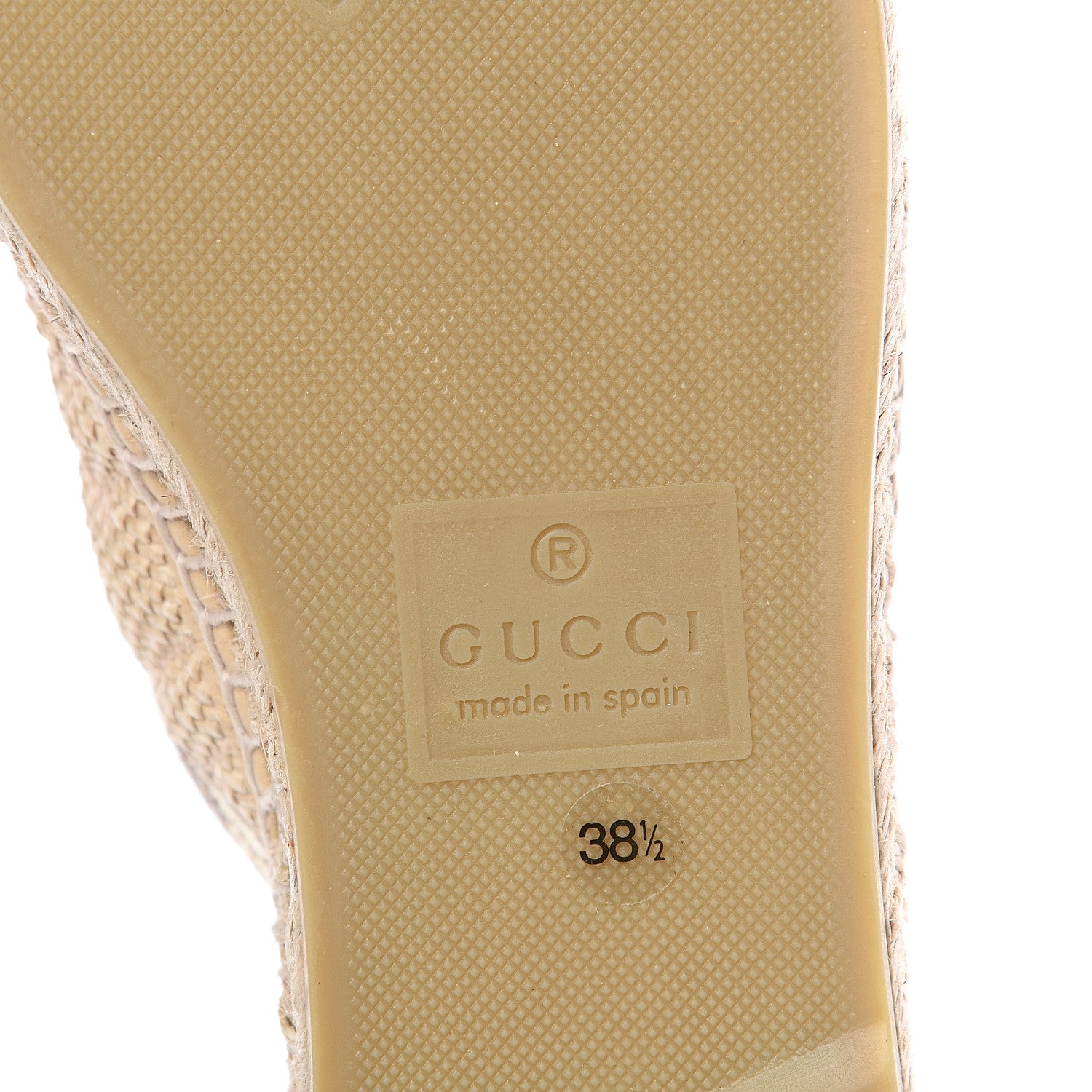 Gucci Straw Elaphe Matelasse GG Marmont Espadrille Slippers 38.5 Natural Cream Brown 8 of 9