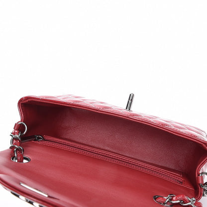 Chanel Patent Calfskin Quilted Mini Rectangular Flap Red 5 of 8