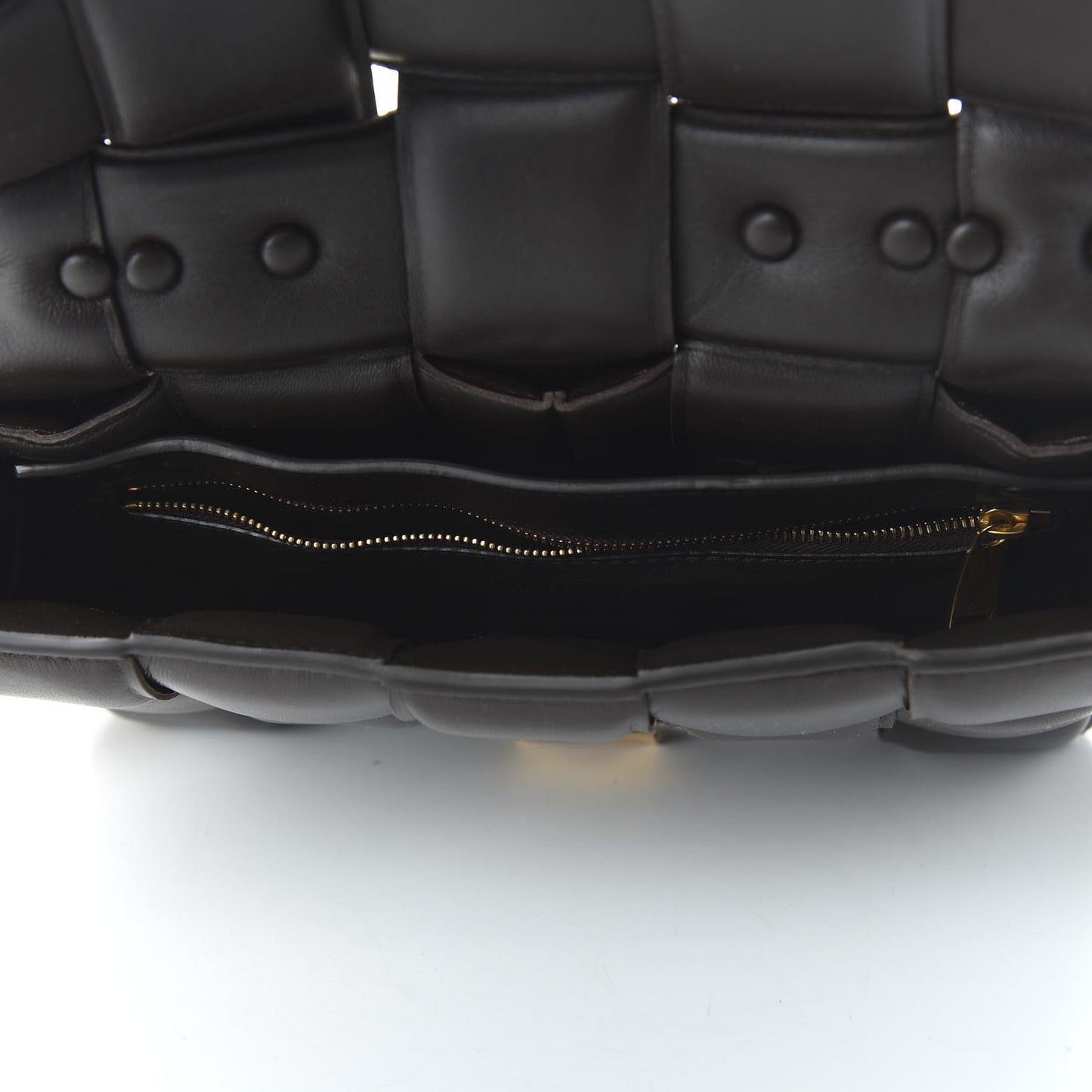 Lambskin Maxi Intreccio Padded Chain Cassette Crossbody Bag Black