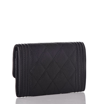 Chanel Caviar Quilted Boy Flap Card Holder Black 3 of 8