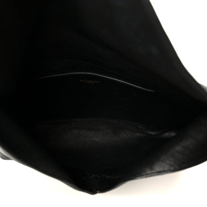 Saint Laurent Grained Lambskin Cassandre Envelope Pouch Black 5 of 8