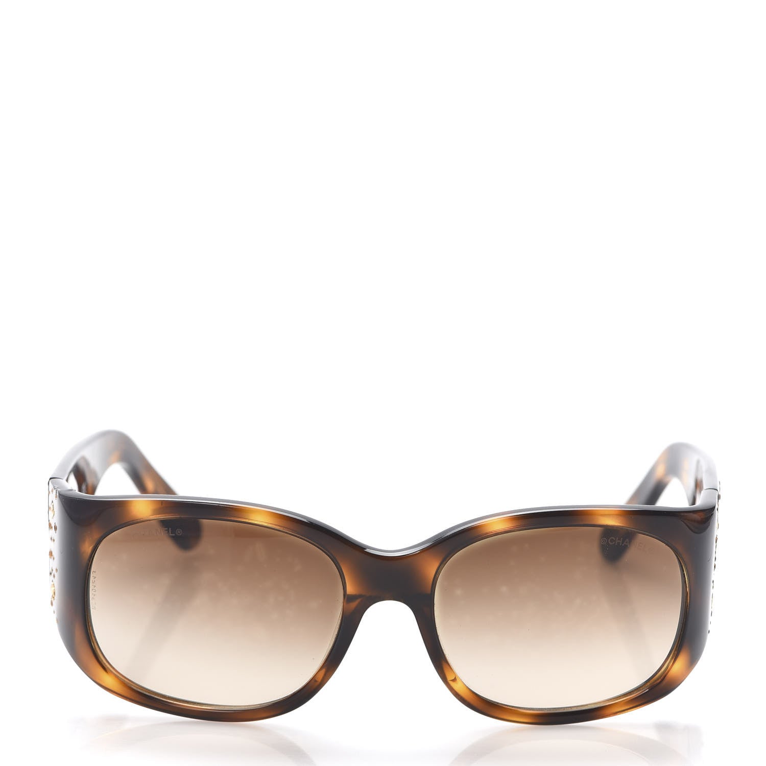 Chanel Acetate Swarovski Crystal CC Sunglasses 5134-B Tortoise 2 of 7