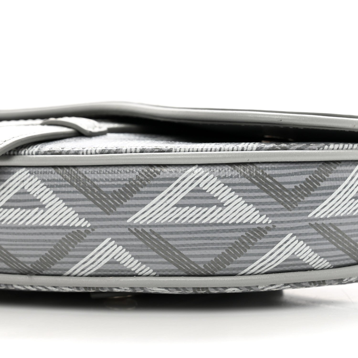 Christian Dior Coated Canvas CD Diamond Mens Mini Saddle Bag Grey 8 of 8